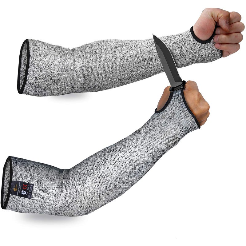Evridwear Protective Arm Sleeves Cut Resistant Farmers Sleeves for Men Work, Gardening, Farming, Arm Protectors for Thin Skin and Bruising (Medium, With Thumb Hole) - Image 1